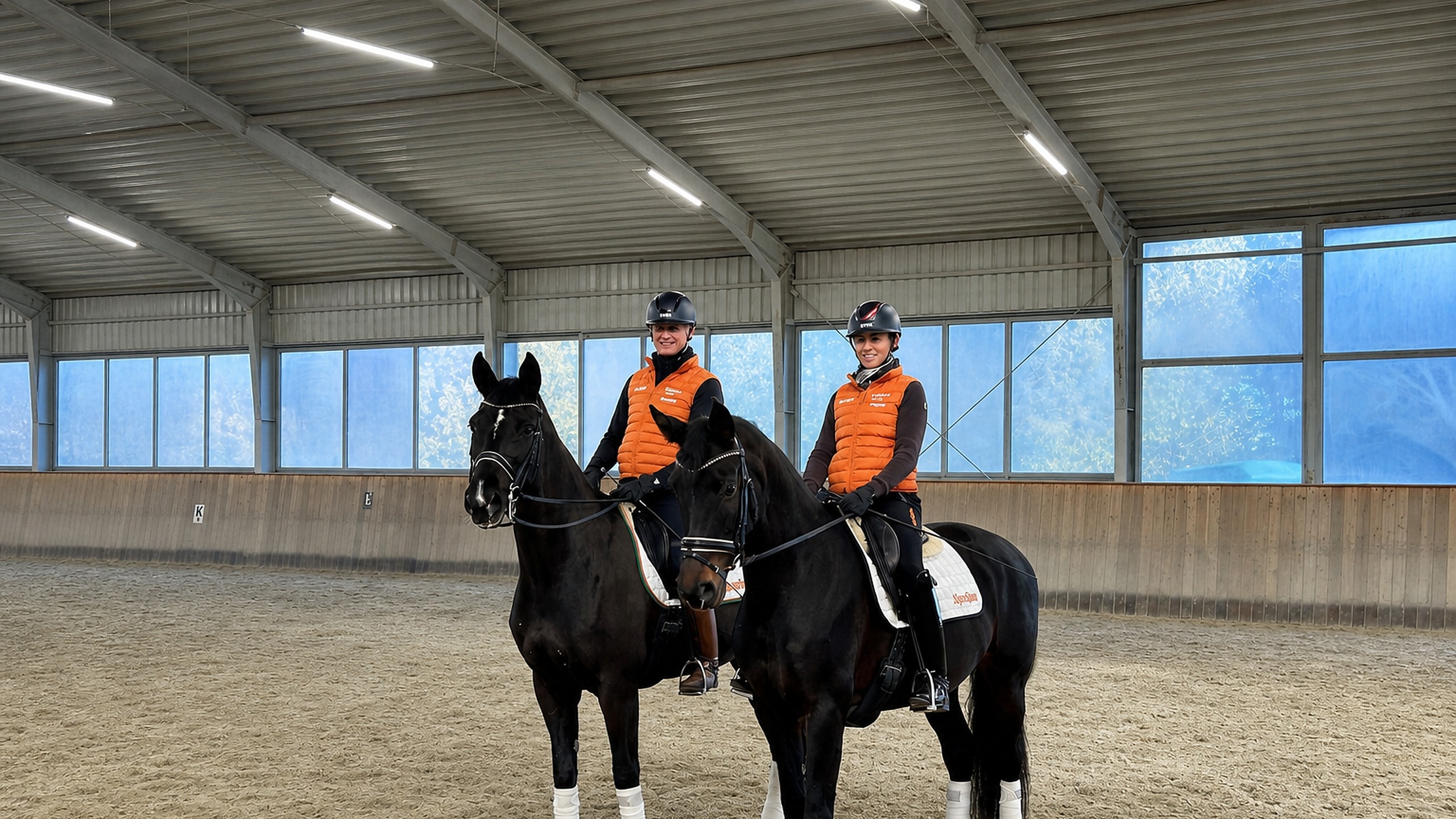 Peter Gmoser und Belinda Weinbauer im Training